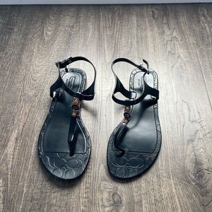 Black Coach Sandals